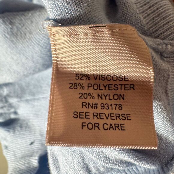 Philosophy Republic Clothing Light Blue Crewneck Sweater with Button Cuffs - Picture 3 of 5